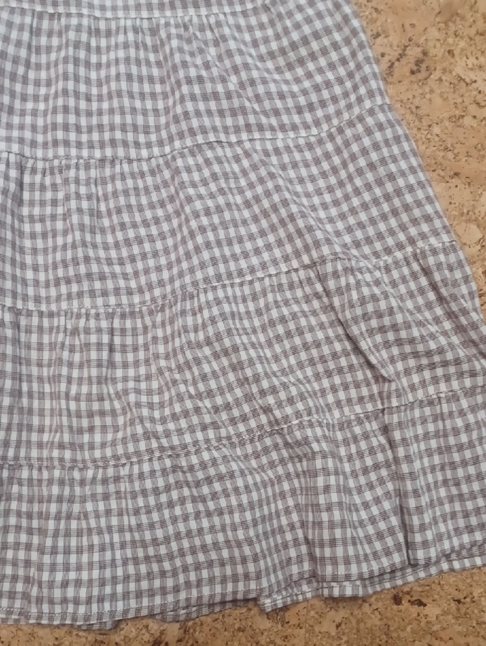 Max Studio Sleeveless Brown/Tan Gingham Maxi Dress Size S NWT - Picture 6 of 8